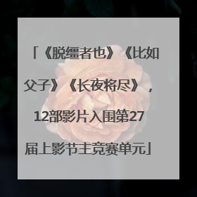 《脱缰者也》《比如父子》《长夜将尽》，12部影片入围第27届上影节主竞赛单元
