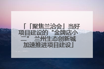 「聚焦兰洽会」当好项目建设的“金牌店小二” 兰州生态创新城加速推进项目建设
