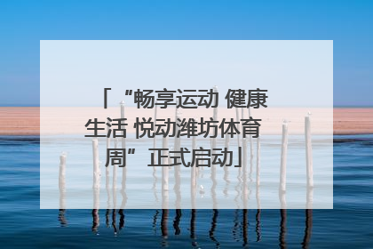 “畅享运动 健康生活 悦动潍坊体育周”正式启动