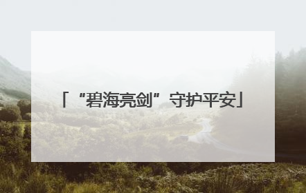 “碧海亮剑”守护平安