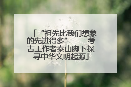 “祖先比我们想象的先进得多”——考古工作者泰山脚下探寻中华文明起源