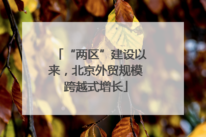 “两区”建设以来，北京外贸规模跨越式增长