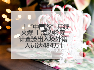 “中国游”持续火爆 上海边检累计查验出入境外籍人员达484万