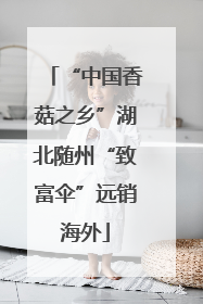 “中国香菇之乡”湖北随州“致富伞”远销海外