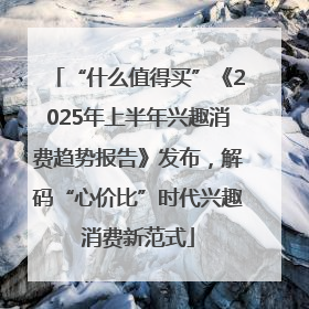 “什么值得买”《2025年上半年兴趣消费趋势报告》发布，解码“心价比”时代兴趣消费新范式