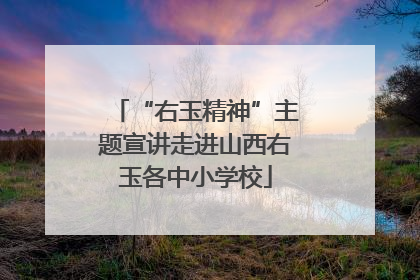 “右玉精神”主题宣讲走进山西右玉各中小学校