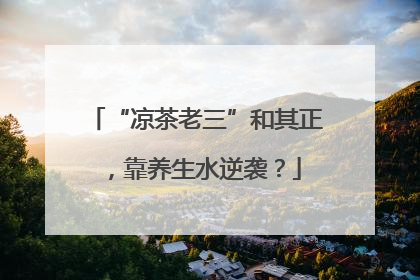 “凉茶老三”和其正，靠养生水逆袭？