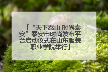 “天下泰山 时尚泰安”泰安市时尚发布平台启动仪式在山东服装职业学院举行