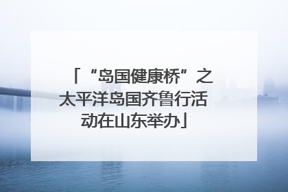 “岛国健康桥”之太平洋岛国齐鲁行活动在山东举办