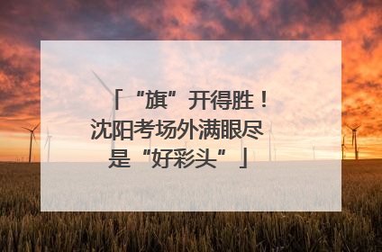 “旗”开得胜！沈阳考场外满眼尽是“好彩头”