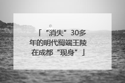 “消失”30多年的明代蜀端王陵在成都“现身”