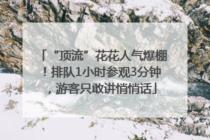 “顶流”花花人气爆棚！排队1小时参观3分钟，游客只敢讲悄悄话