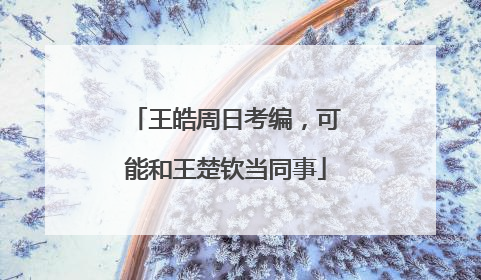 王皓周日考编，可能和王楚钦当同事