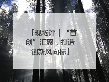 现场评｜“首创”汇聚，打造创新风向标
