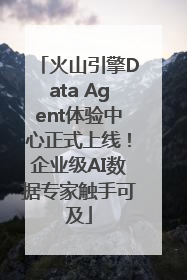 火山引擎Data Agent体验中心正式上线！企业级AI数据专家触手可及
