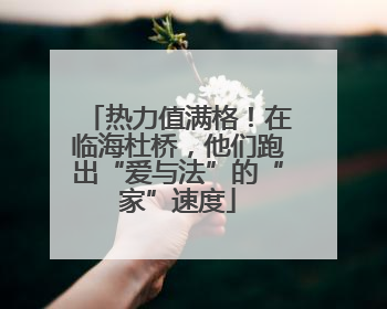 热力值满格！在临海杜桥，他们跑出“爱与法”的“家”速度