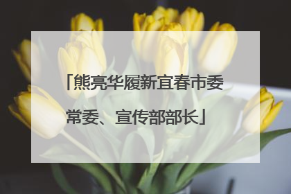 熊亮华履新宜春市委常委、宣传部部长