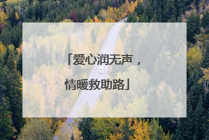 爱心润无声，情暖救助路