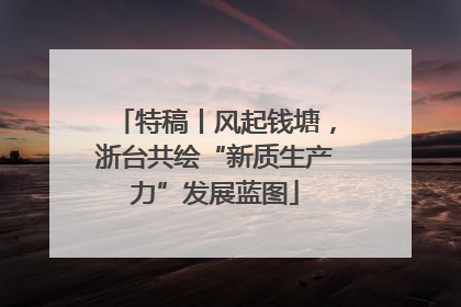 特稿丨风起钱塘，浙台共绘“新质生产力”发展蓝图