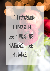 电力线路工的72时辰：爬陡坡钻隧道，还有其它