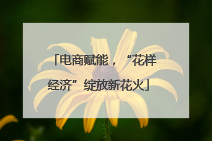 电商赋能，“花样经济”绽放新花火