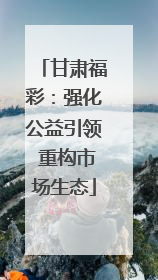 甘肃福彩：强化公益引领 重构市场生态