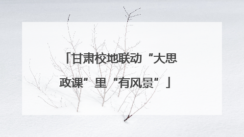 甘肃校地联动“大思政课”里“有风景”