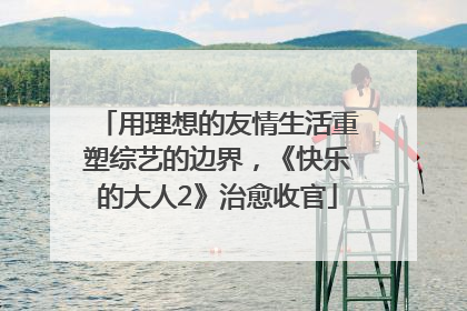 用理想的友情生活重塑综艺的边界，《快乐的大人2》治愈收官