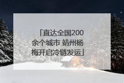 直达全国200余个城市 靖州杨梅开启冷链发运
