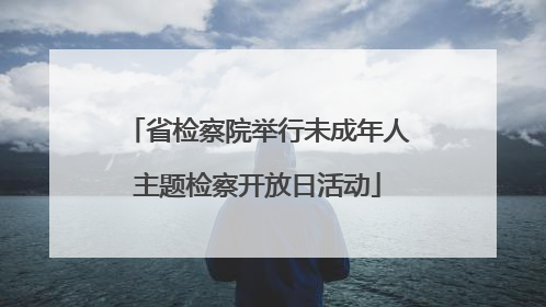 省检察院举行未成年人主题检察开放日活动