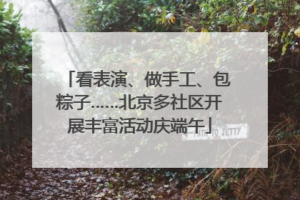 看表演、做手工、包粽子……北京多社区开展丰富活动庆端午