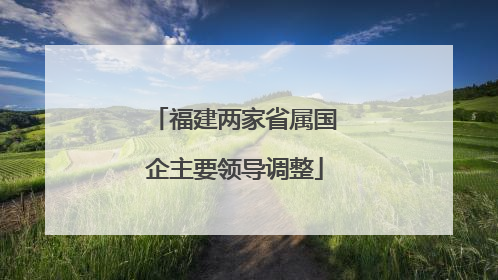 福建两家省属国企主要领导调整