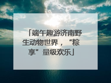 端午趣游济南野生动物世界，“粽享”量级欢乐