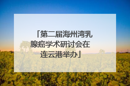 第二届海州湾乳腺癌学术研讨会在连云港举办