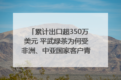 累计出口超350万美元 平武绿茶为何受非洲、中亚国家客户青睐？｜发布会观察
