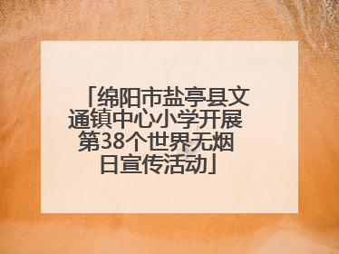 绵阳市盐亭县文通镇中心小学开展第38个世界无烟日宣传活动