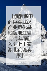 俄罗斯电商巨头武汉产业孵化基地落地江夏，今年预计入驻上千家湖北跨境卖家