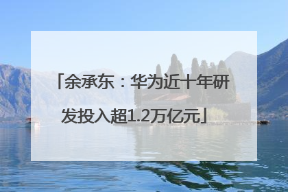 余承东：华为近十年研发投入超1.2万亿元