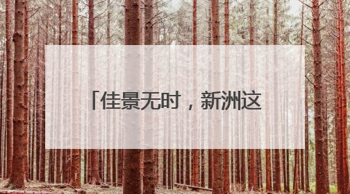佳景无时，新洲这片山水随时出片