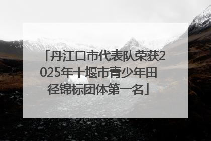 丹江口市代表队荣获2025年十堰市青少年田径锦标团体第一名