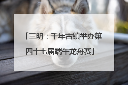 三明：千年古镇举办第四十七届端午龙舟赛