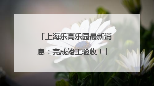 上海乐高乐园最新消息：完成竣工验收！