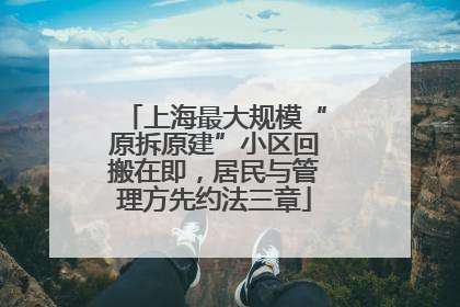 上海最大规模“原拆原建”小区回搬在即，居民与管理方先约法三章
