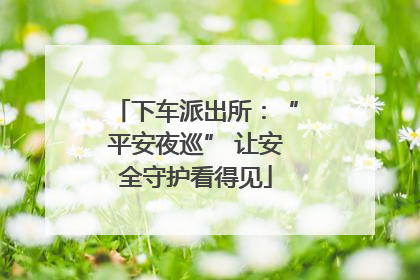 下车派出所：“平安夜巡” 让安全守护看得见