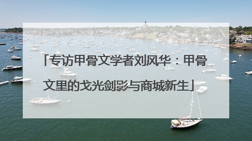 专访甲骨文学者刘风华：甲骨文里的戈光剑影与商城新生