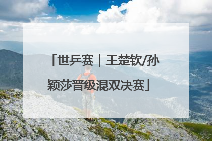 世乒赛｜王楚钦/孙颖莎晋级混双决赛
