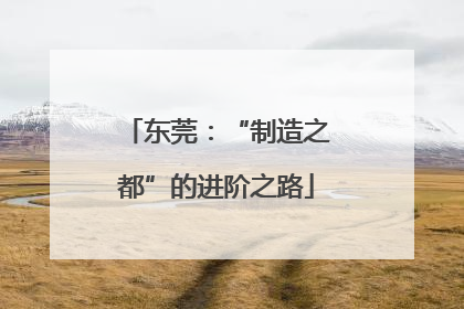 东莞：“制造之都”的进阶之路
