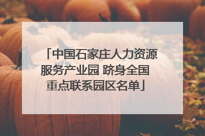 中国石家庄人力资源服务产业园 跻身全国重点联系园区名单