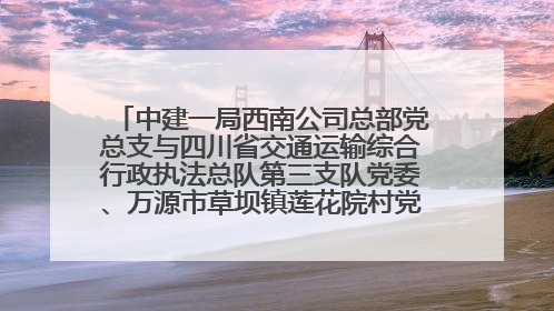 中建一局西南公司总部党总支与四川省交通运输综合行政执法总队第三支队党委、万源市草坝镇莲花院村党支部开展党建联建