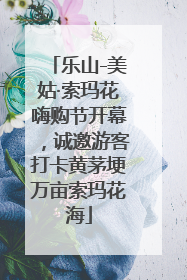 乐山-美姑·索玛花嗨购节开幕，诚邀游客打卡黄茅埂万亩索玛花海